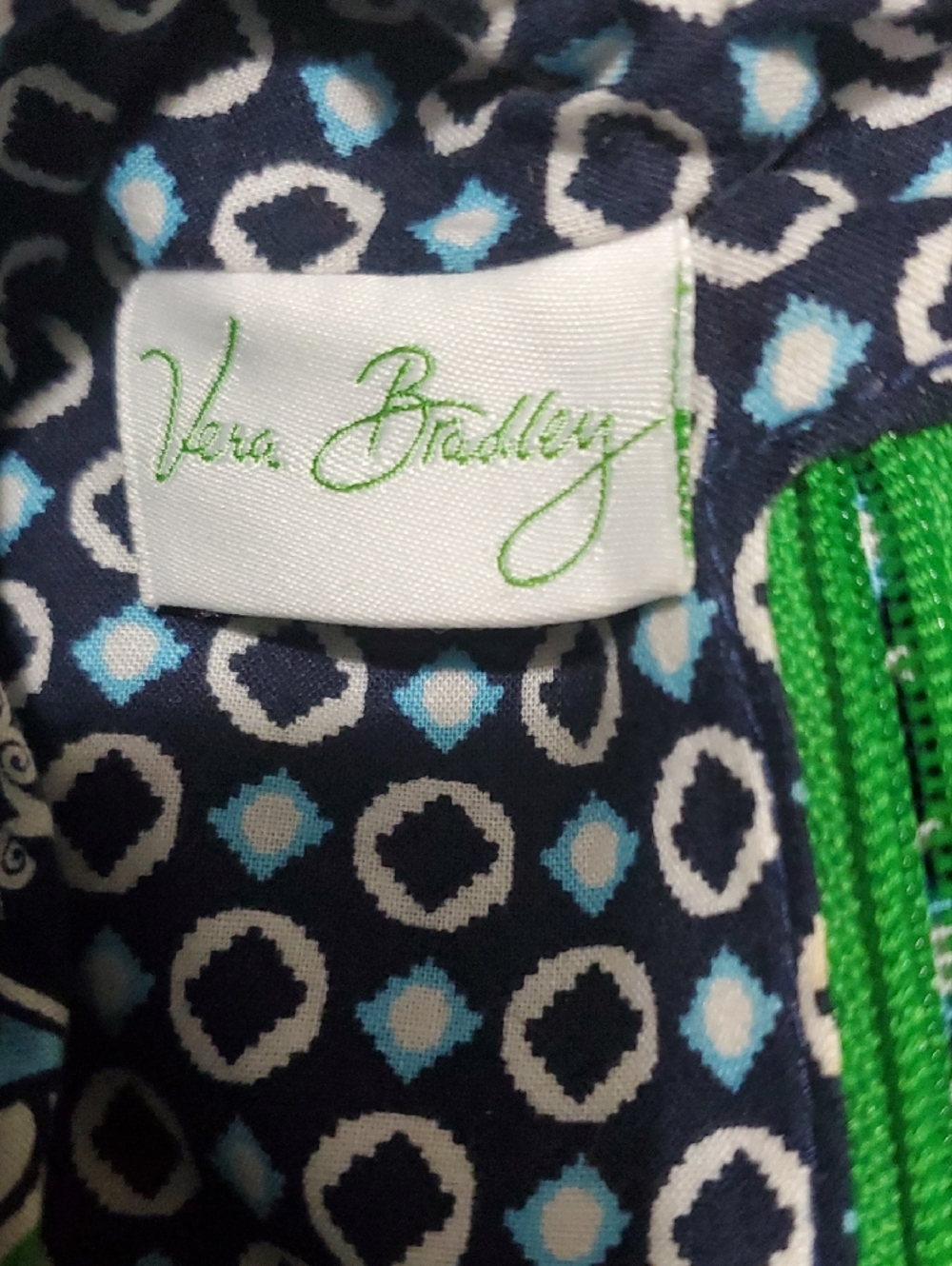 Vera BradleyQuilted Green Cupcskr Frame-Top Handbag - Picture 5 of 5